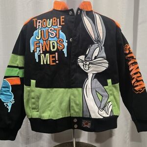 Kids Bugs Bunny Jean Jacket - Black and Green